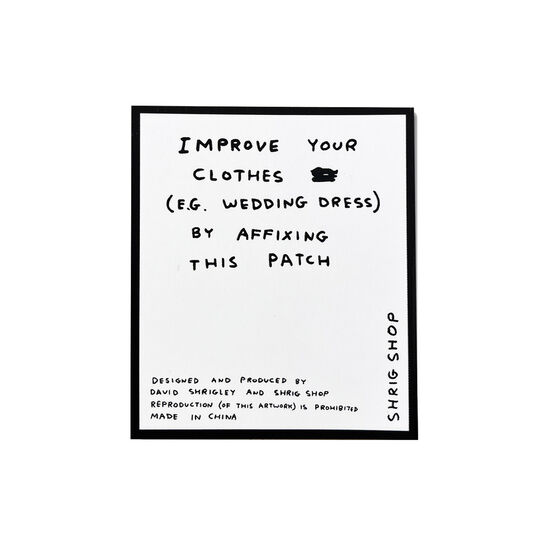 David Shrigley Hello patch
